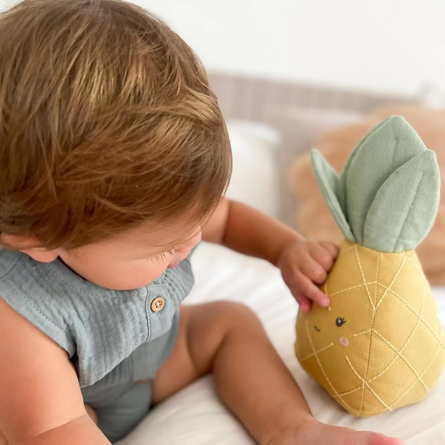 - 10.5??, Food Plush Toys, Fruit Plushie for Boys/Girls, Handcrafted Fruit Doll ?C Perfect logical for D??cor/Play/Gifts MON AMI Pineapple Plush Toy 
