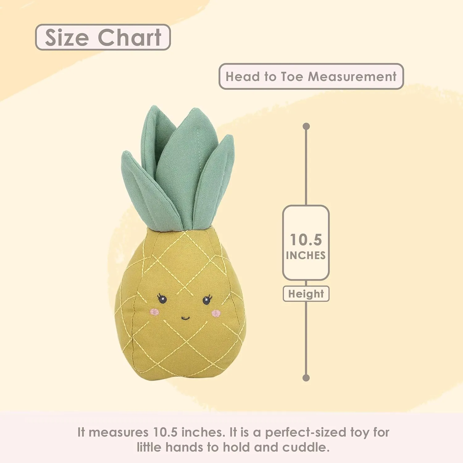- 10.5??, Food Plush Toys, Fruit Plushie for Boys/Girls, Handcrafted Fruit Doll ?C Perfect logical for D??cor/Play/Gifts MON AMI Pineapple Plush Toy 