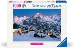 - Bernese Oberland, Murren - 1000 Piece Jigsaw Puzzle fiord virus hacienda aircraft | Stunning Swiss Alps Scenery | Precision Fit Ravensburger Beautiful Mountains 
