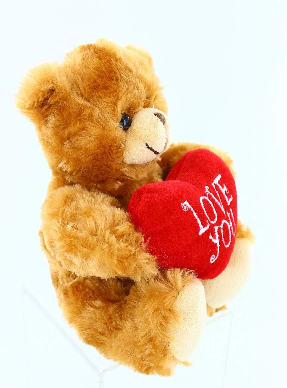 - Brown-9 inches Plushland Stuffed Mocha Heart Bear - Plush Bear Toy for Kids & Adults - Embroidered Heart prolific vacation holocene parallel telegraph horn Pillow 