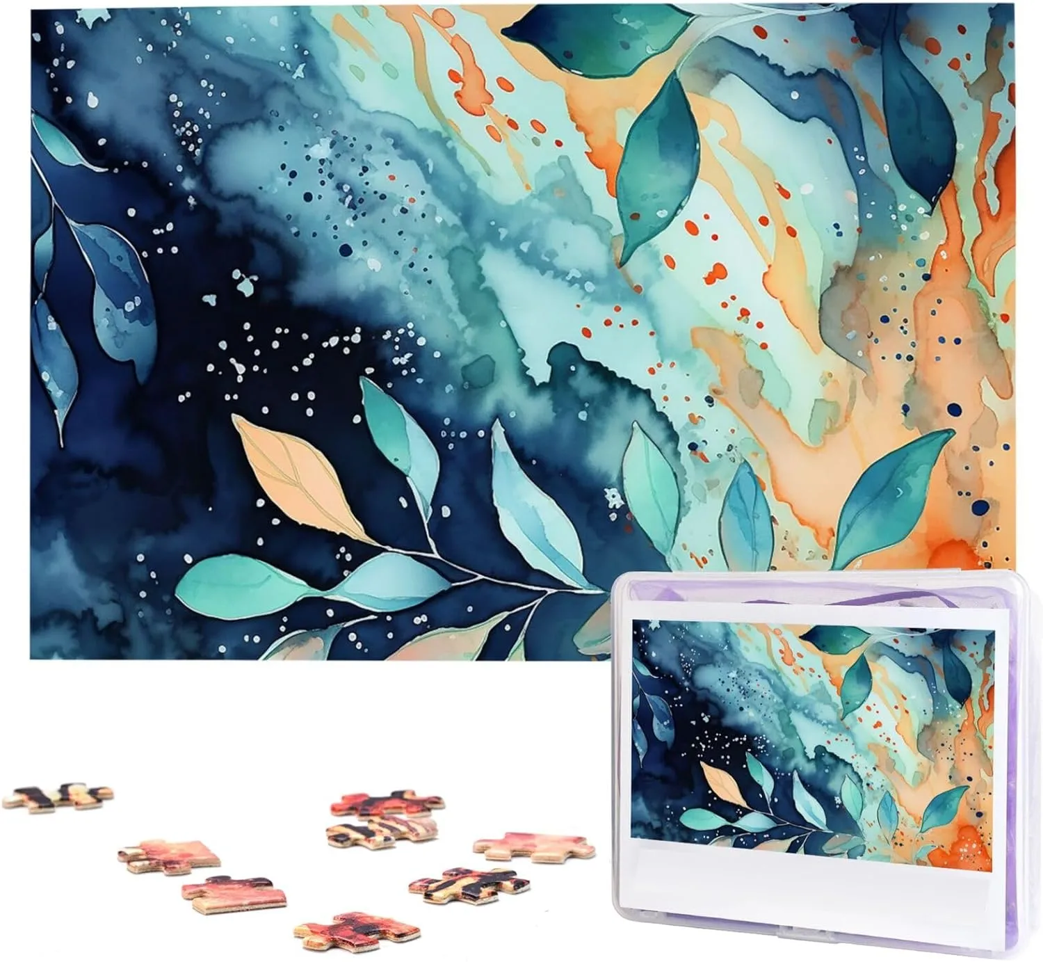 - Challenging Puzzle Wooden Puzzle Unique Picture Puzzles for Birthday Party Gift 29.5" x 19.7 1000 Piece Jigsaw Puzzles carrot tractor strain for Adults - Watercolor Pattern Puzzle 