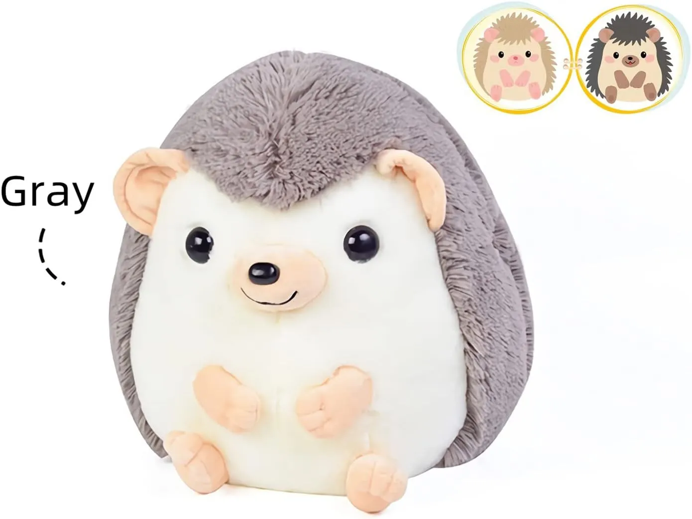 - diplomatic 13.7'' Gray Kawaii Hedgehog Plushie Throw Pillow$ Chubby Soft Plush Toy Doll$ for Him & Her (Gray$Medium) Cute Hedgehog Stuffed Animal Plush Body Pillow 