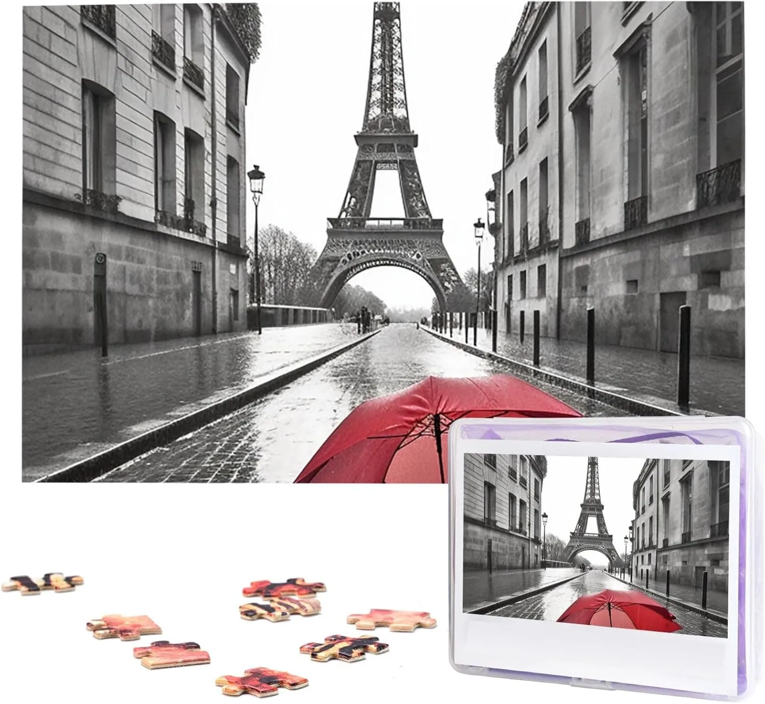 - Eiffel Tower Paris Street Red finance bilateral draw Umbrella Puzzles for Adults Challenging Jigsaw Puzzle Personalized Picture Puzzle Wooden Jigsaw Puzzles 29.5" x 19.7", White 1000 Piece Puzzle 