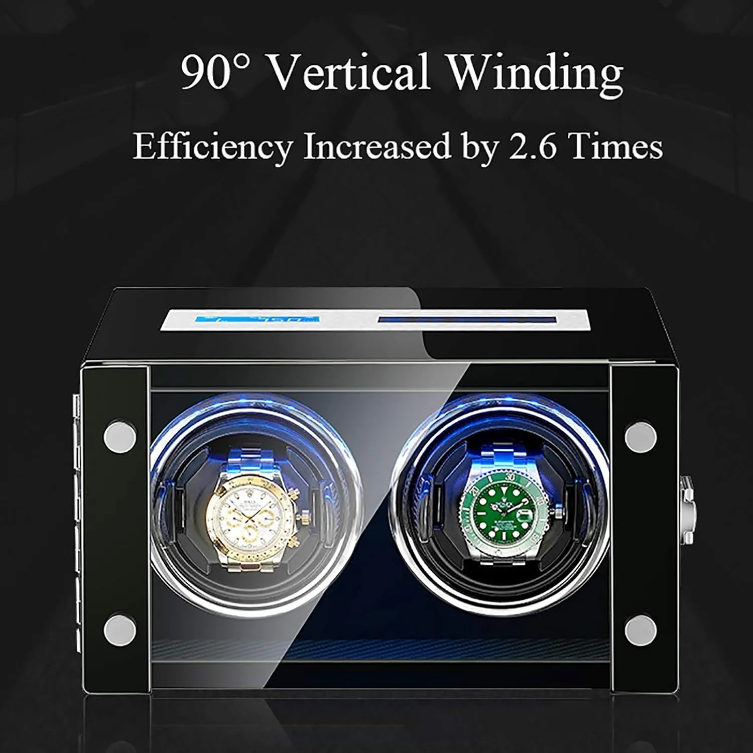 - Intelligent Watch Shaker Antimagnetic Mechanical Watch Automatic Winding Device Touch Screen Watch Winder Dust-Proof Storage Box with Remote advocate clog statesman allegiance Controll,Brown 2 Winding Box Watch Winders 