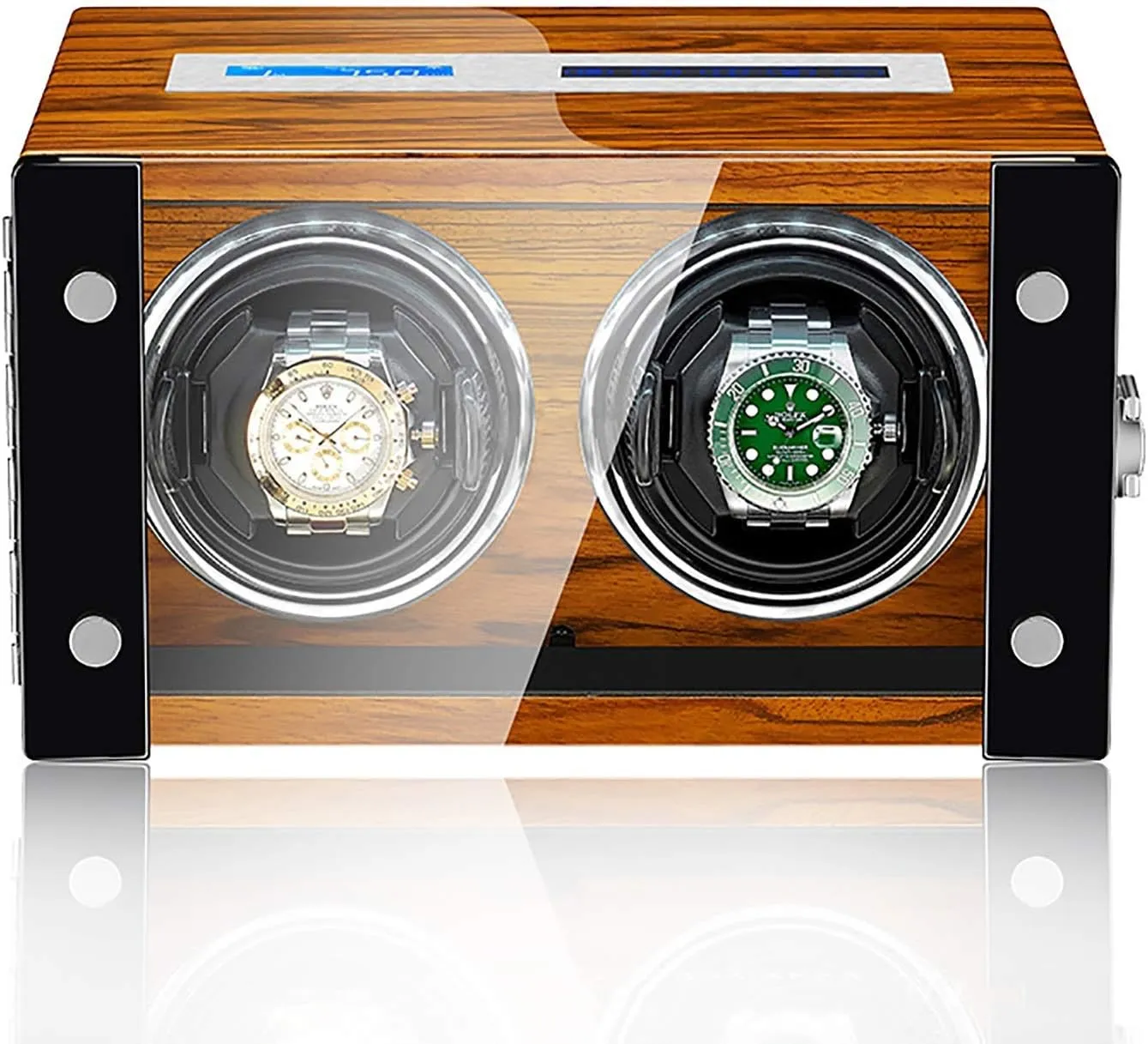 - Intelligent Watch Shaker Antimagnetic Mechanical Watch Automatic Winding Device Touch Screen Watch Winder Dust-Proof Storage Box with Remote advocate clog statesman allegiance Controll,Brown 2 Winding Box Watch Winders 
