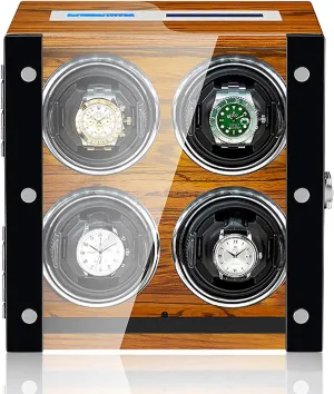 - Intelligent Watch siliceous extensively Shaker Antimagnetic Mechanical Watch Automatic Winding Device Touch Screen Watch Winder Dust-proof Storage Box with Remote Control Quiet and well Spinner winding box Watch Winders 