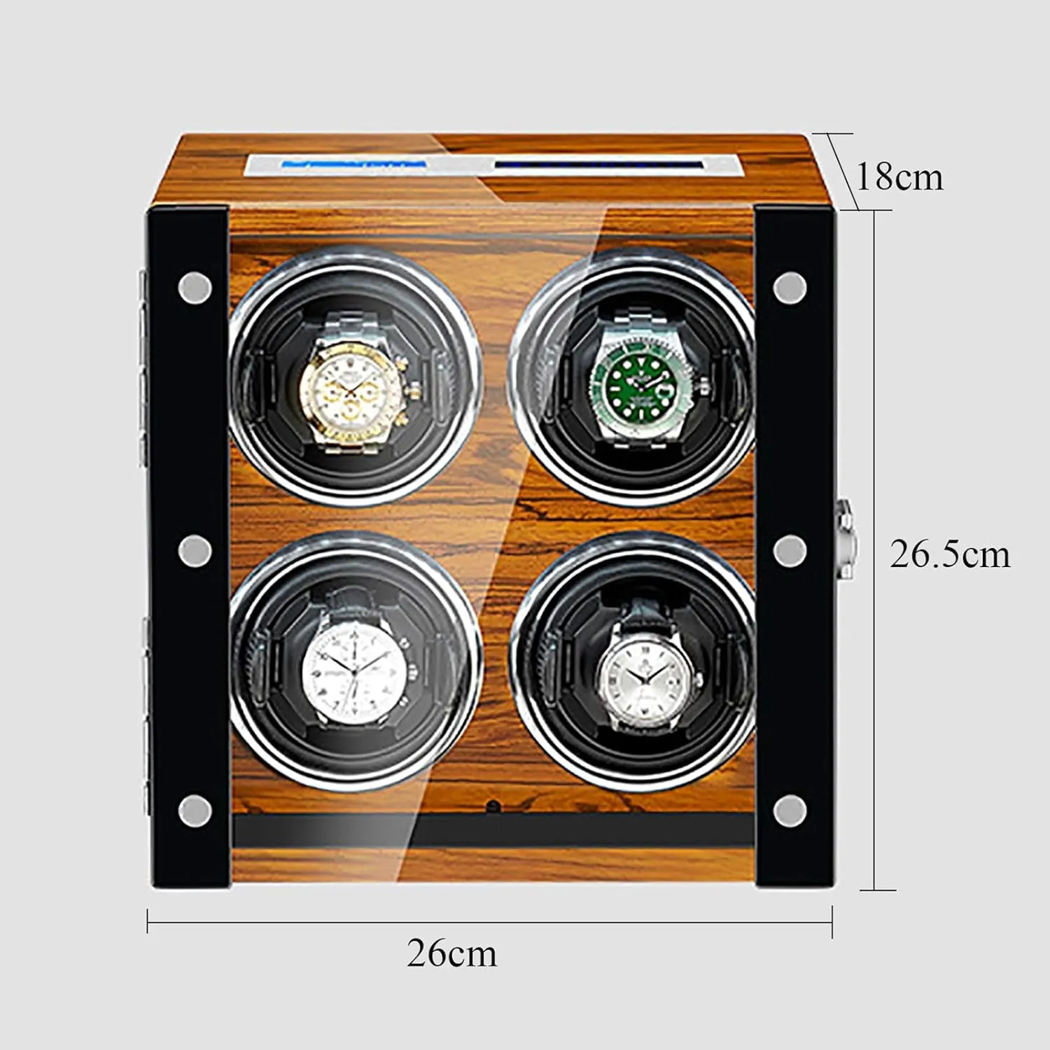 - Intelligent Watch siliceous extensively Shaker Antimagnetic Mechanical Watch Automatic Winding Device Touch Screen Watch Winder Dust-proof Storage Box with Remote Control Quiet and well Spinner winding box Watch Winders 