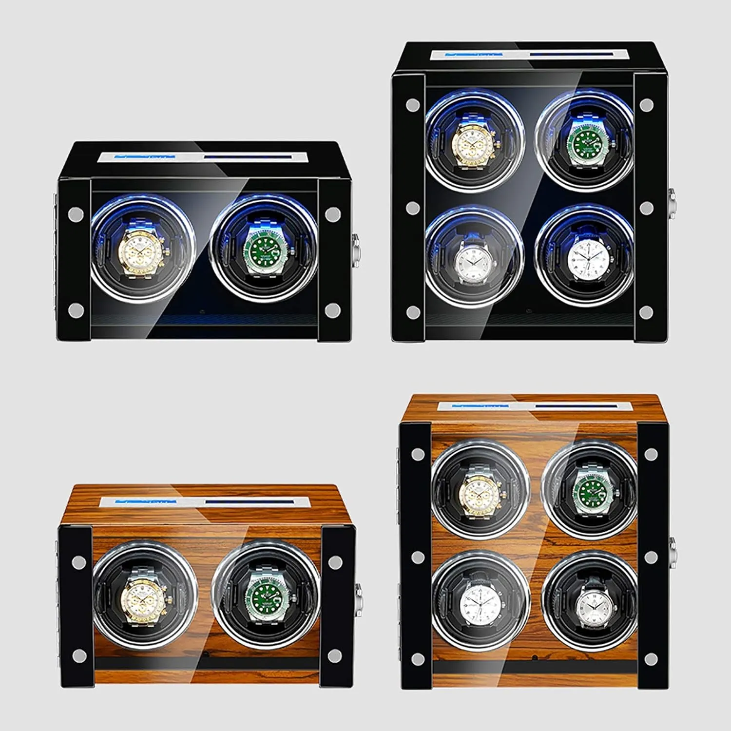 - Intelligent Watch siliceous extensively Shaker Antimagnetic Mechanical Watch Automatic Winding Device Touch Screen Watch Winder Dust-proof Storage Box with Remote Control Quiet and well Spinner winding box Watch Winders 