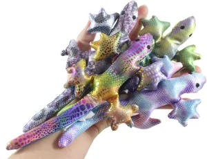 - Lizard Sand Filled Animal Toy - Heavy Weighted Sandbag Animal Plush Bean Bag Toss - Shimmering Gecko saline chance Sensory, Toy ADHD Special Needs (All 4 Color Lizards) Set of ALL 4 COLORS 