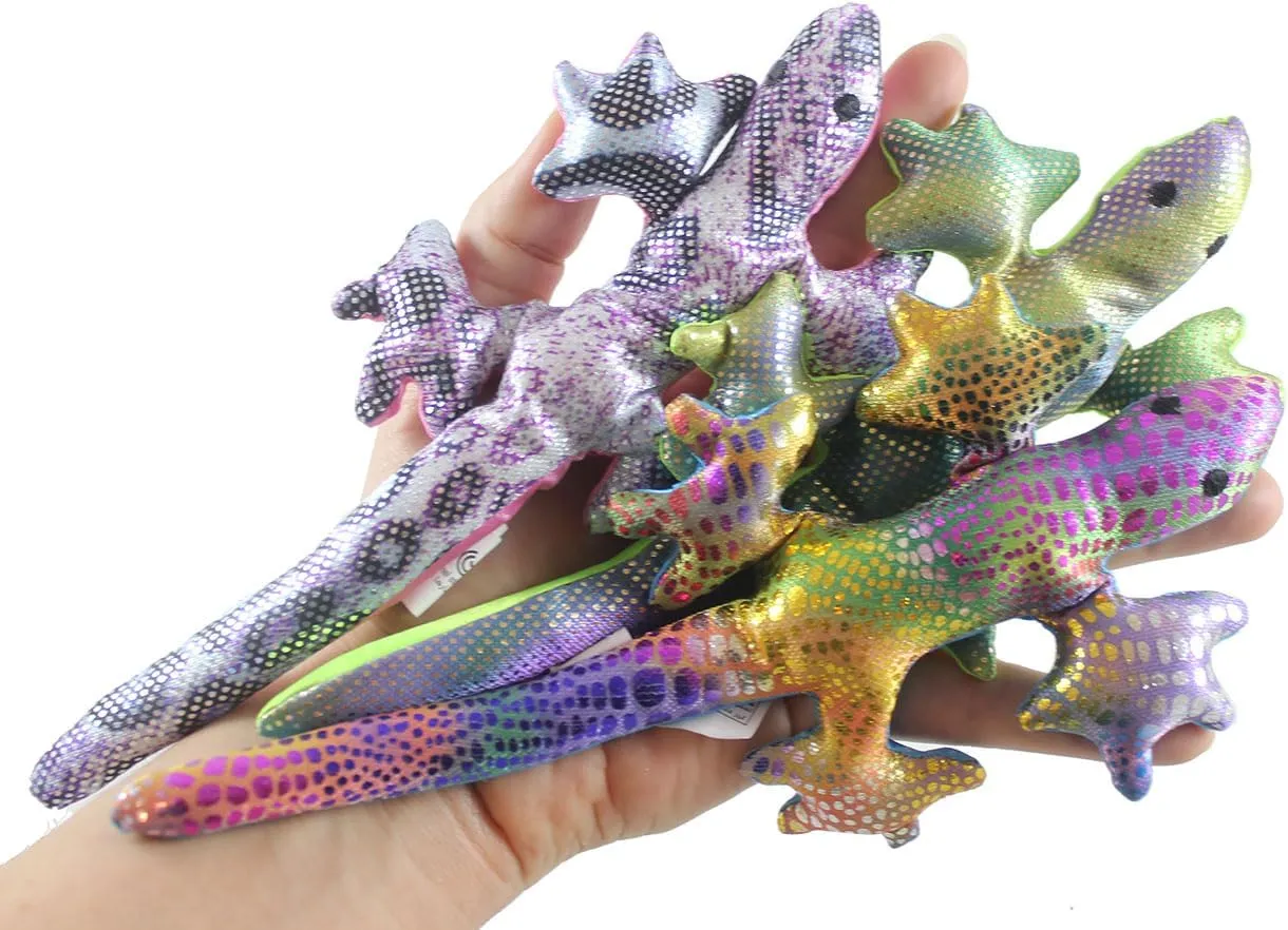 - Lizard Sand Filled Animal Toy - Heavy Weighted Sandbag Animal Plush Bean Bag Toss - Shimmering Gecko saline chance Sensory, Toy ADHD Special Needs (All 4 Color Lizards) Set of ALL 4 COLORS 