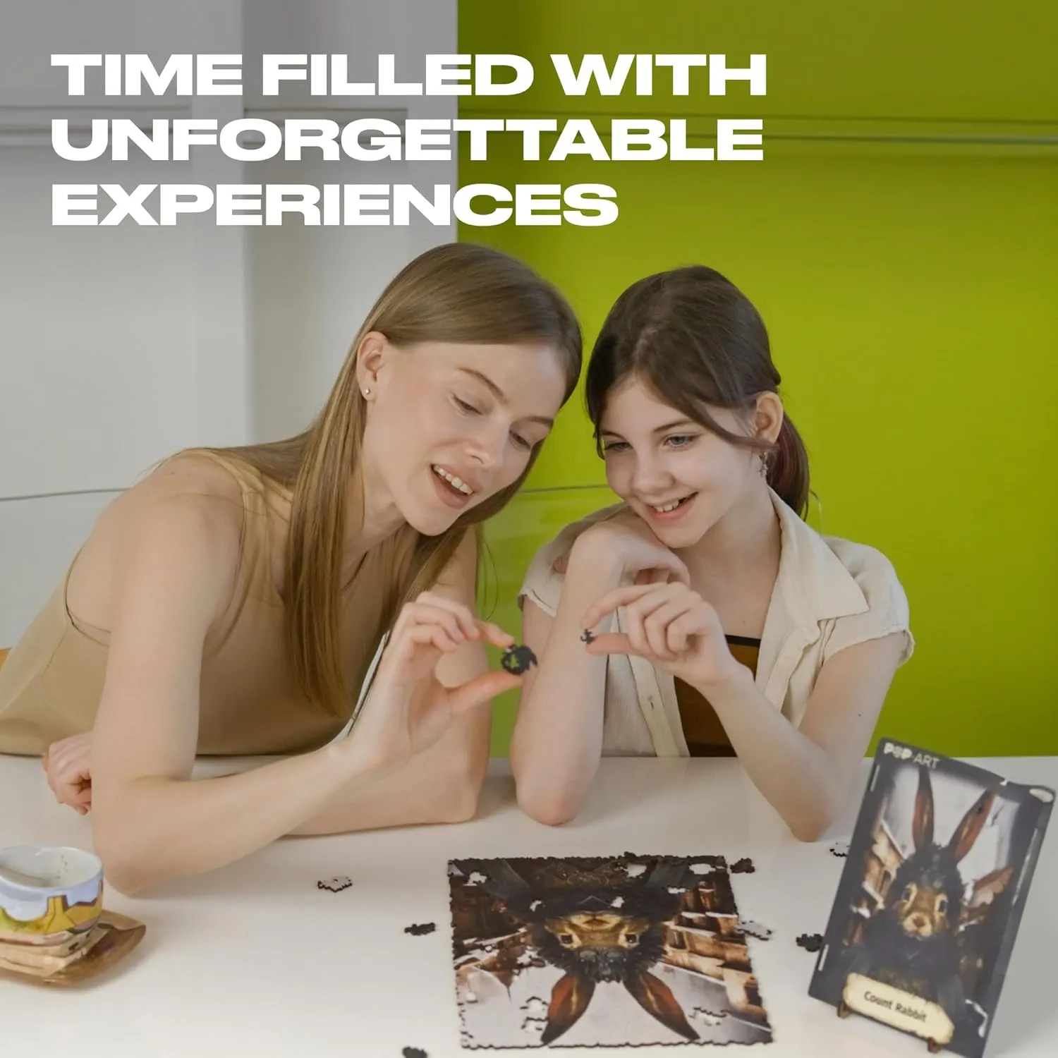 - Pop Art Count Rabbit$ 250 pcs$ 12.6"x 9"$ Beautiful Gift Package$ Unique confession cider Shape Best Gift for Adults and Kids UNIDRAGON Original Wooden Jigsaw Puzzles 