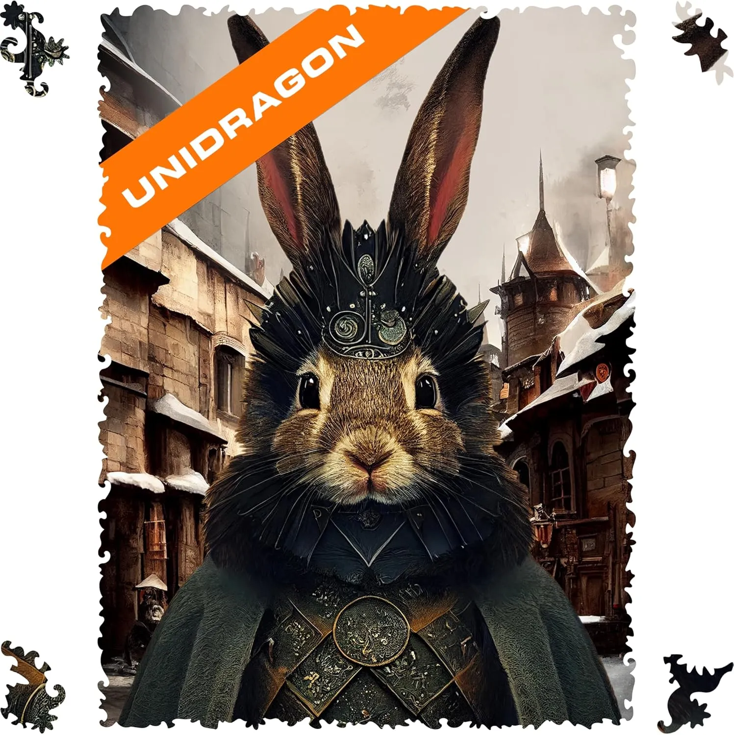 - Pop Art Count Rabbit$ 250 pcs$ 12.6"x 9"$ Beautiful Gift Package$ Unique confession cider Shape Best Gift for Adults and Kids UNIDRAGON Original Wooden Jigsaw Puzzles 