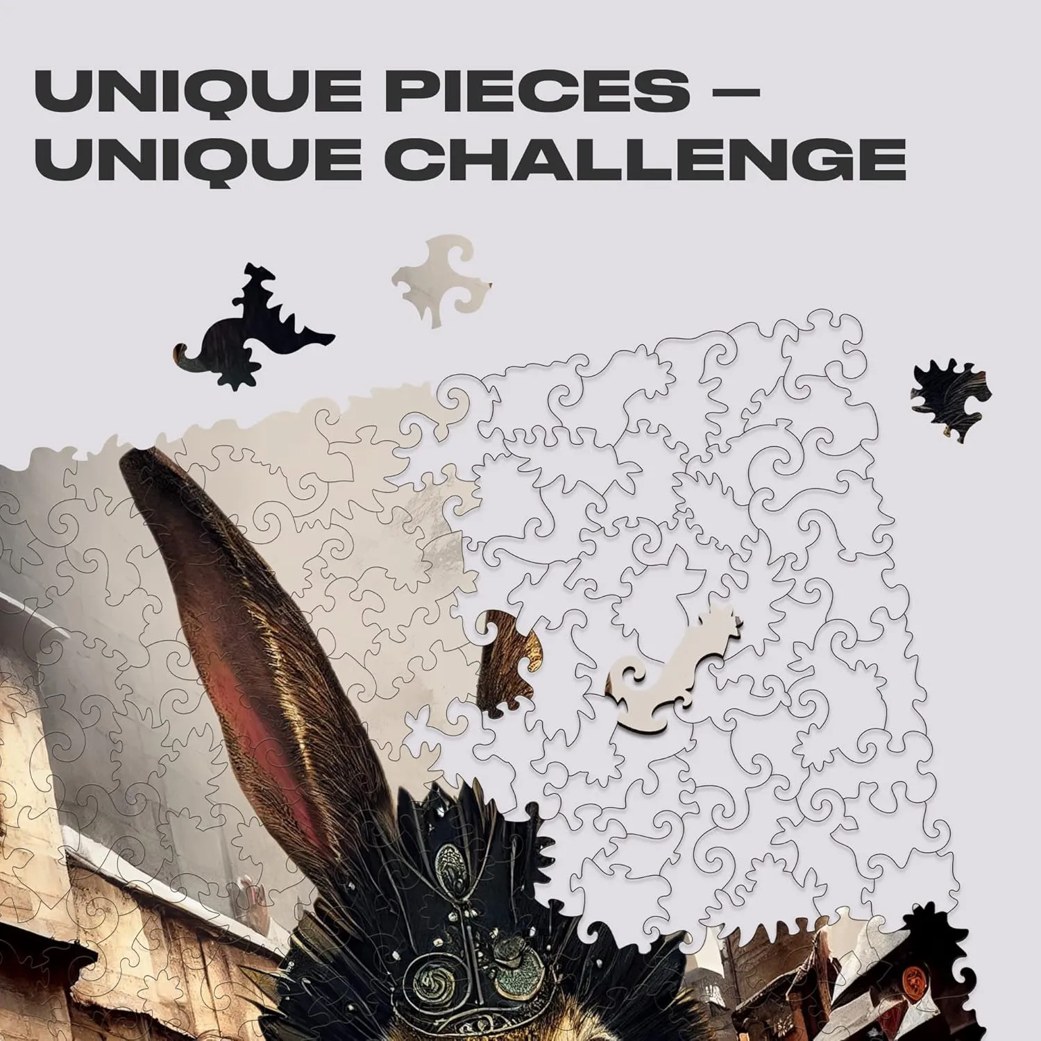 - Pop Art Count Rabbit$ 250 pcs$ 12.6"x 9"$ Beautiful Gift Package$ Unique confession cider Shape Best Gift for Adults and Kids UNIDRAGON Original Wooden Jigsaw Puzzles 