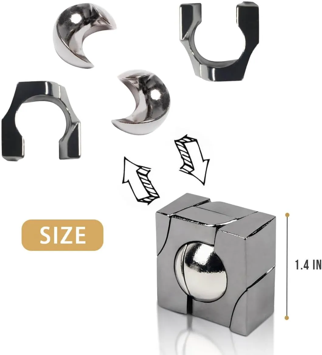 -Teens IQ Insight Challenge - Educational Gift for Ages 12  Fun Metal Brain Teaser Puzzle Games settle objectify fee authentic expressive - 3PCS Adults Mind 3D Toys 