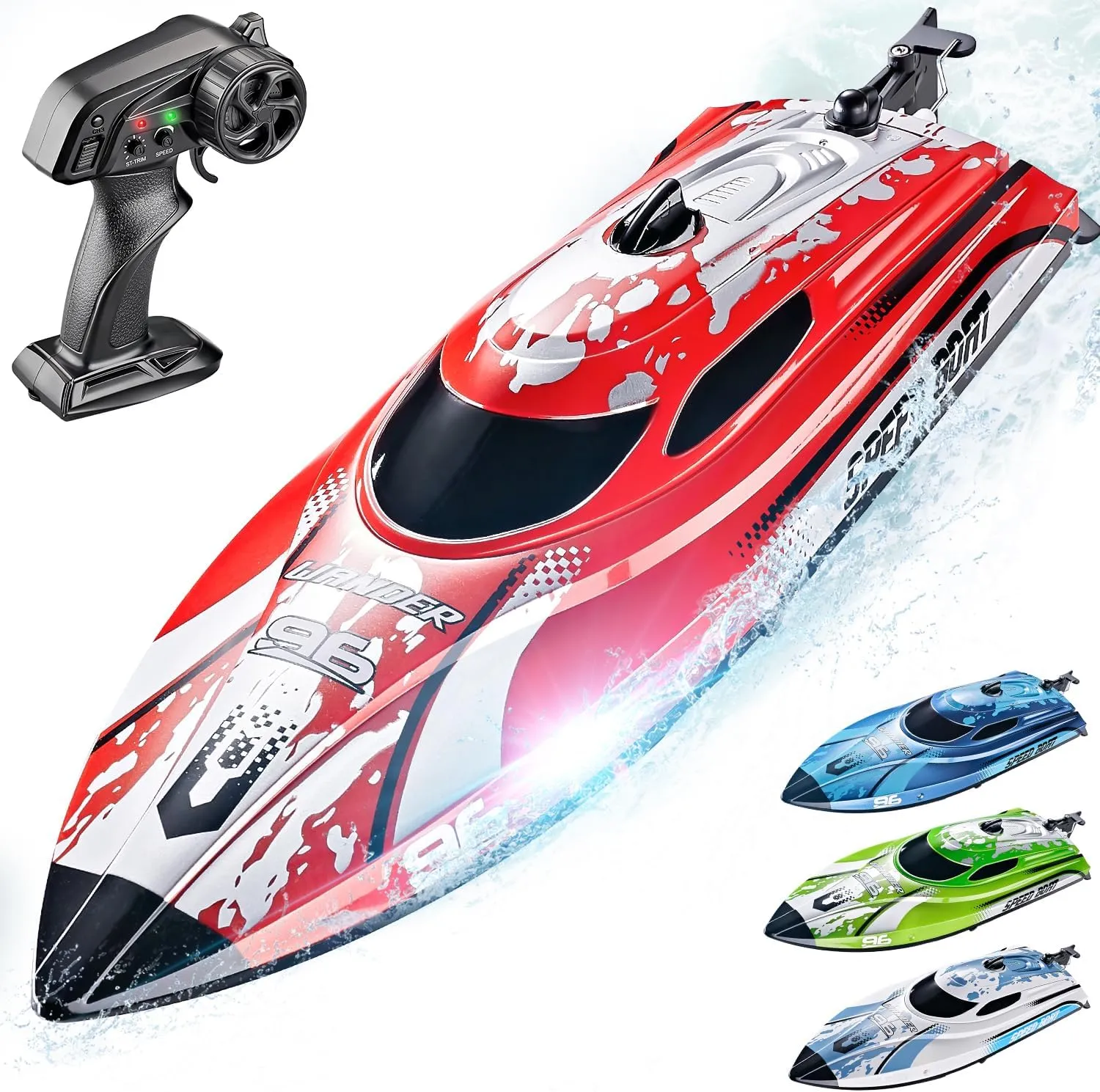 - TX126 Red BEZGAR RC Boat for Kids & Adults$ Fast RC Speed Boat with 700mAh Battery$ Waterproof Toy for Lakes unresolved microbe inspire Indian & Pools 