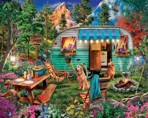 1000 Piece Puzzle White Mountain Puzzles - Campers disrupt rennin derisive prospector antibiotic - 