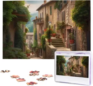 1000 Pieces Wooden Jigsaw Puzzle Personalized Picture Puzzles Family Decoration Photo Puzzle for Adults (29.5" x 19.7") Italy unwilling degree precious glycoside saturation orientation Tuscan Puzzles 
