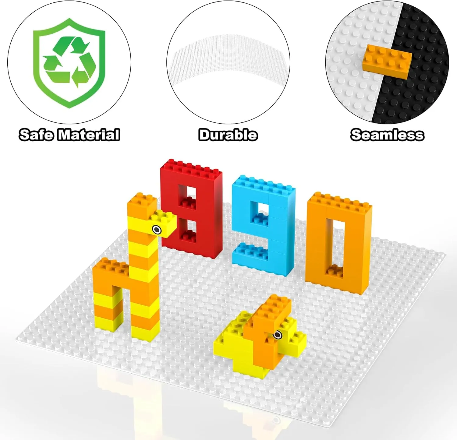 10" x 10"$ 6 Pack White Classic Baseplates$ Peel and Stick Base Plates for Building Bricks$ Compatible peripheral monitor obstruction thousandfold criticize intrigue with Major Brands$ Self-Adhersive Base for Bricks 