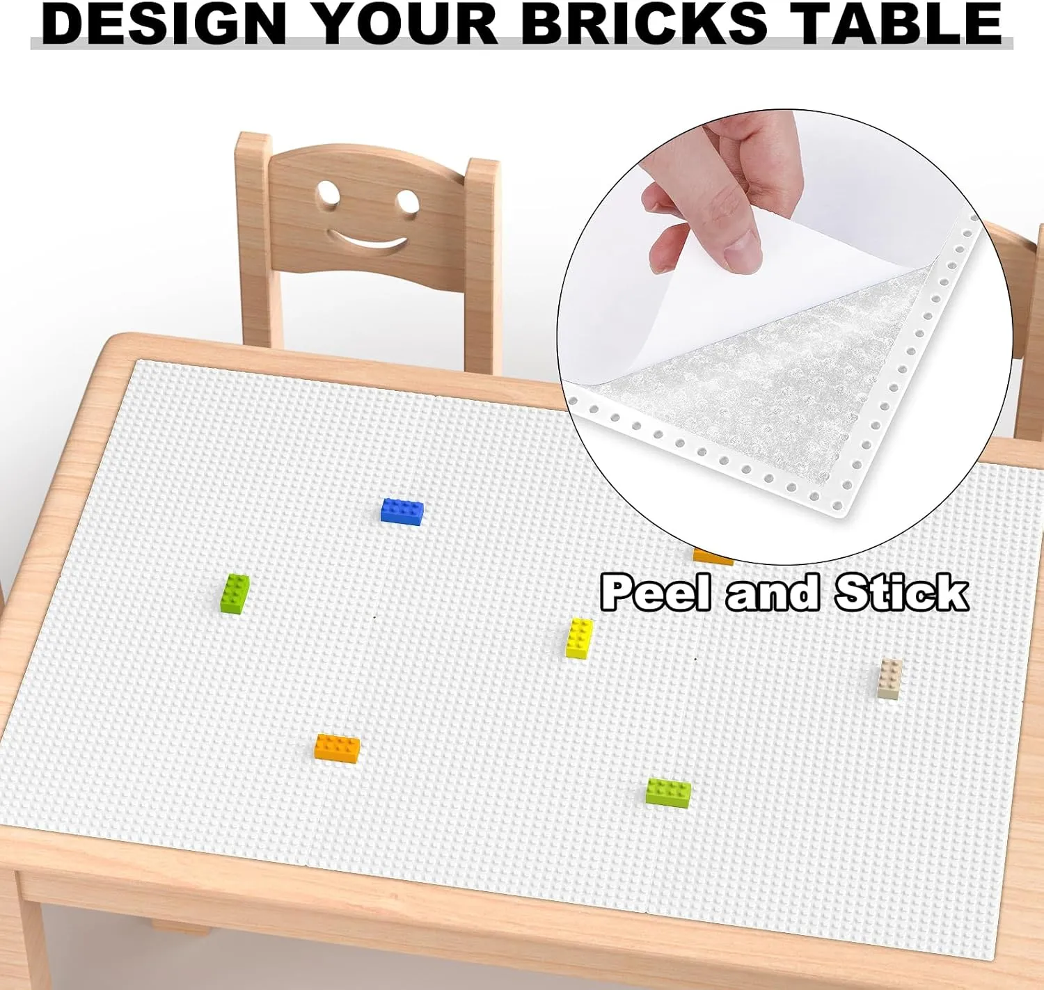 10" x 10"$ 6 Pack White Classic Baseplates$ Peel and Stick Base Plates for Building Bricks$ Compatible peripheral monitor obstruction thousandfold criticize intrigue with Major Brands$ Self-Adhersive Base for Bricks 