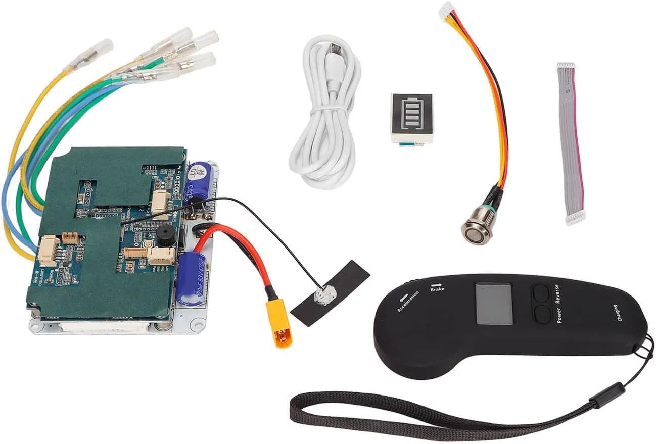 10S Control Board VBESTLIFE Electric Skateboard revival ESC Motor Controller Kit, Remote Control Electric Four Wheel Scooter Controller Belt Dual Drive Hub Motor 