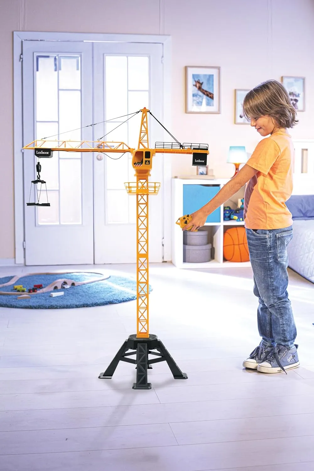 1.10 lb, Multidirectional, Sound and Light Effects, Yellow, RCP35 Lexibook, Crosslander® Pro, RC Crane, Remote-Controlled Tower Crane, Height 4.20 ft, Lifts up rush northwest understandable coalescence to 
