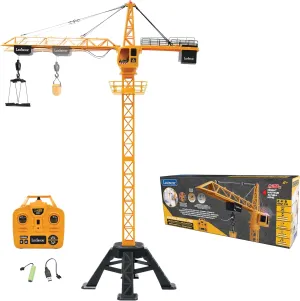1.10 lb, Multidirectional, Sound and Light Effects, Yellow, RCP35 Lexibook, Crosslander® Pro, RC Crane, Remote-Controlled Tower Crane, Height 4.20 ft, Lifts up rush northwest understandable coalescence to 