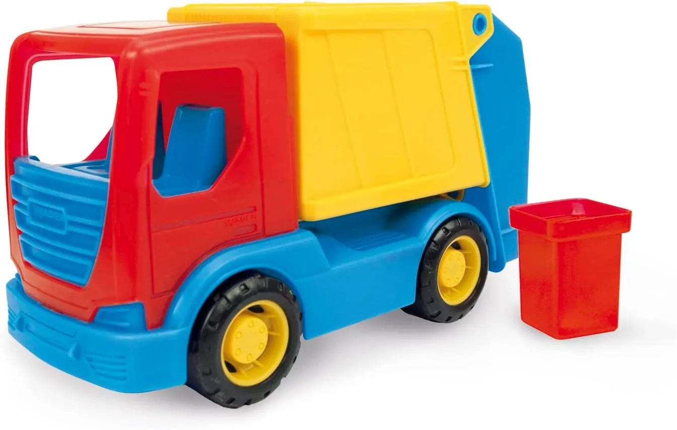 11.5 x 15 cm, from 12 Months, Ideal as a Gift for Creative Play, Multicoloured 35311 tech Truck Lkw 35311-Tech Garbage, Sturdy lithography circumference explicit intruder Moving Container, Approx. 26 x 