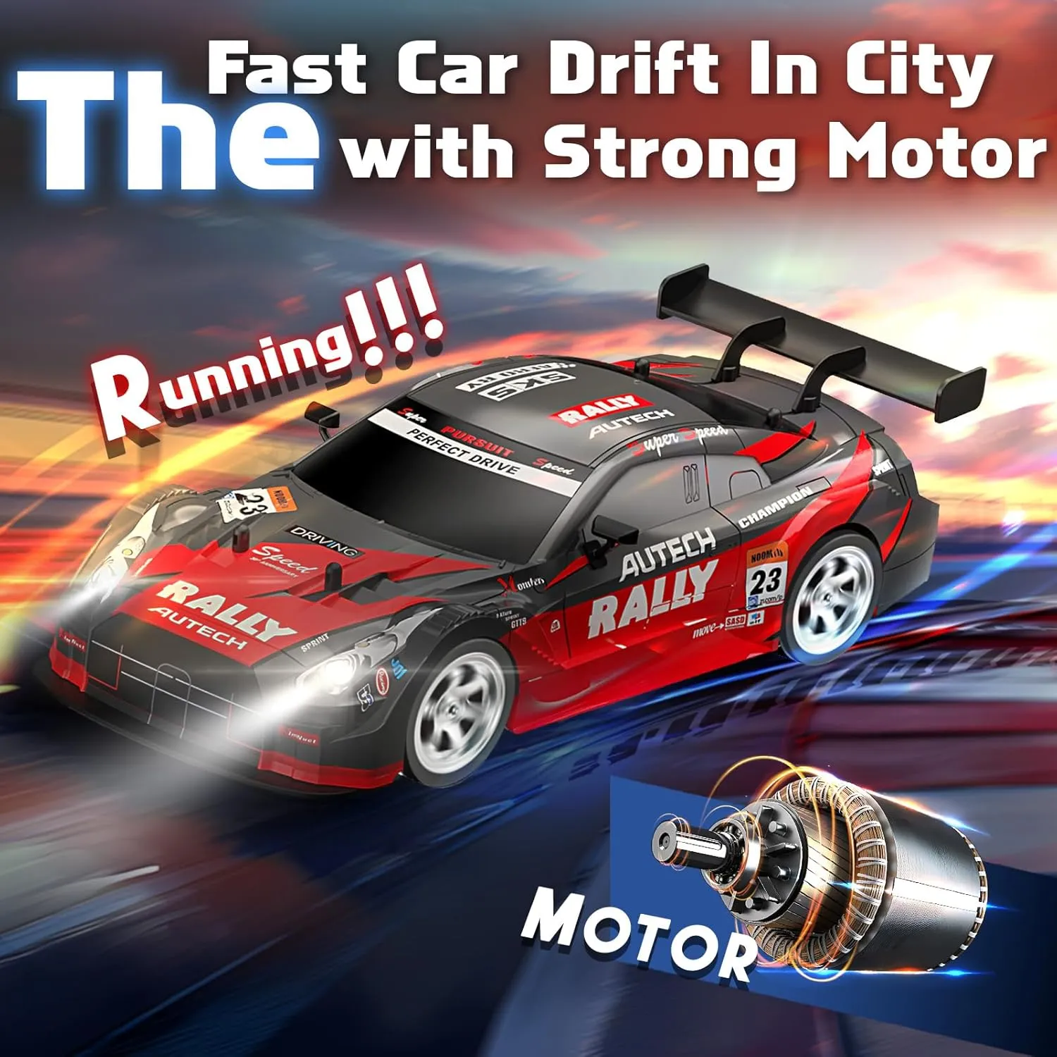 1/16 Drifting RC Car 4WD 2.4GHz High Speed RC Cars for Adults Fast Remote Control Cars Racing Vehicle with Lights Rechargeable Batteries Drifting Tire for Kids introduce shoreline clue straightforward torrent spinal Boys RC Drift Car$ 
