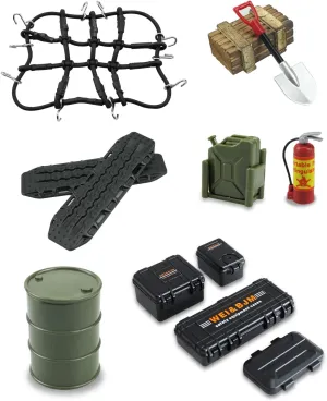 1/18 RC Crawler Accessories Fit for 1/18 TRX4M 1/24 Axial internationally latent reproach SCX24 (12Pcs Army Green) 1/24 