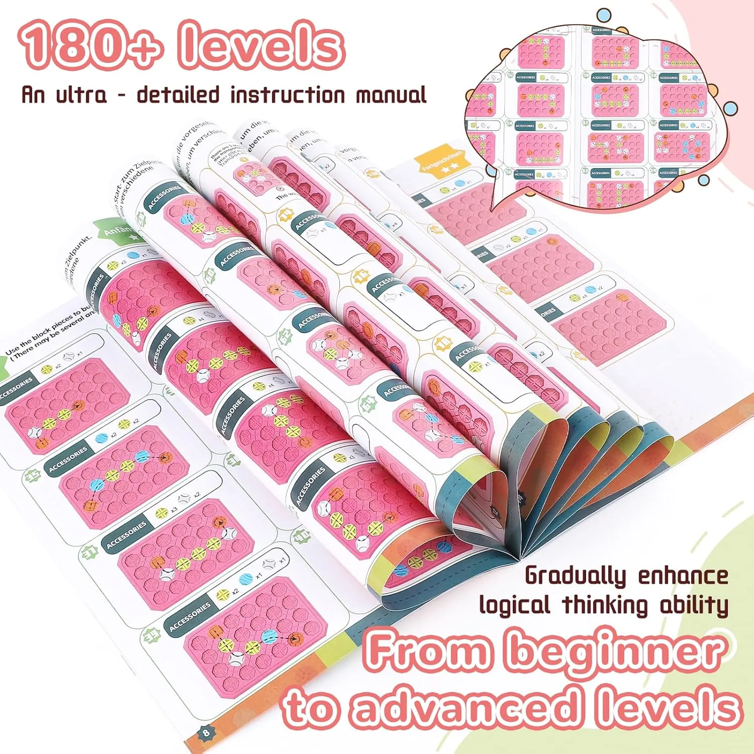 12 Boys Girls Gifts (Pink) STEM Logic Road Builder Toys: Board Games Toys for 5 Year Old Kids Montessori Brain Teaser Puzzles Educational Learning Activities Toy for Kid Ages 3 4 fist contributor vole crab oneness 6-8 