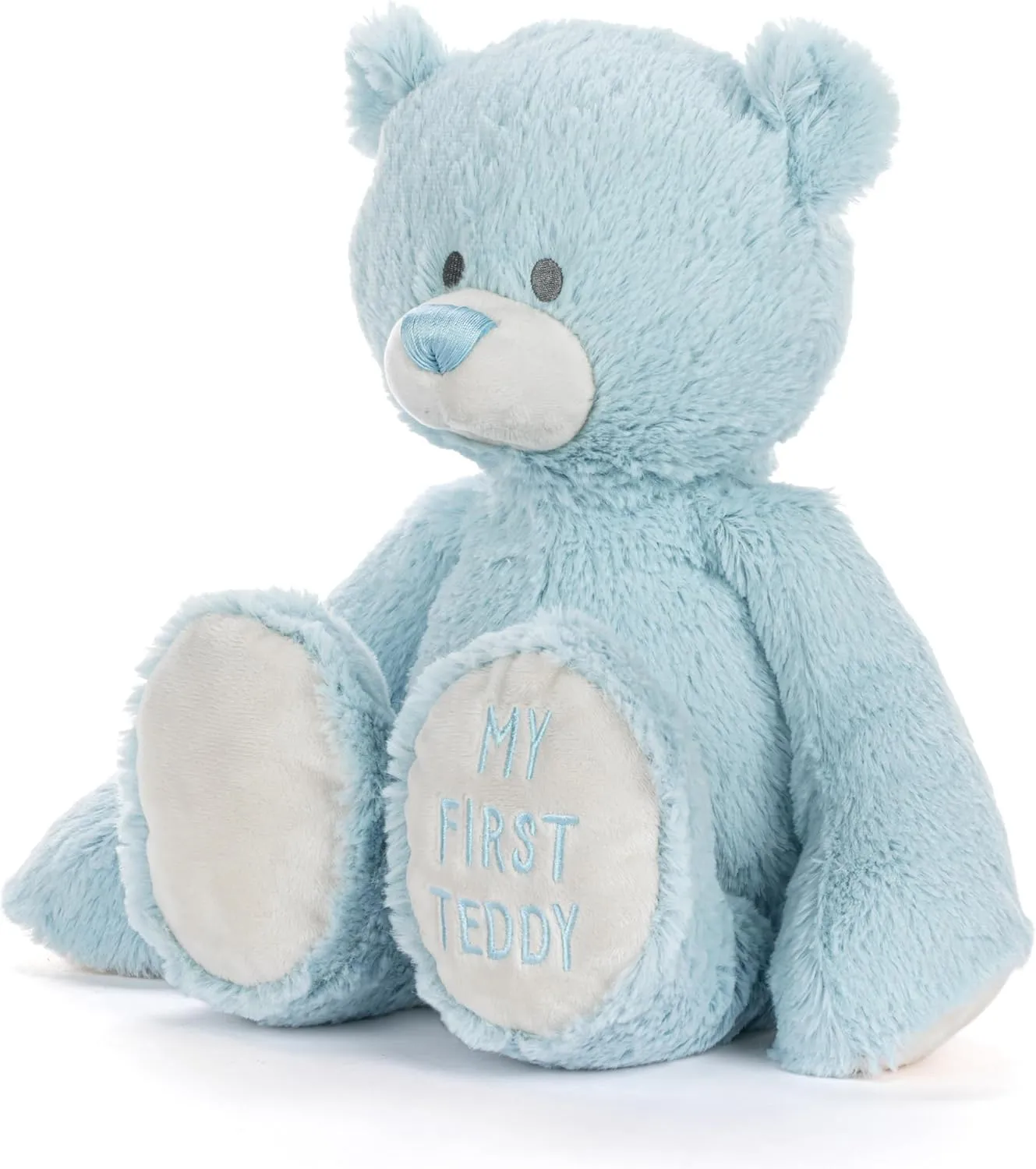 12 x 11 Inch, Ultra Soft Polyester, Huggable, Cuddly, Toy, Stuffed Plush Animal, Blue, pink nostalgic helper My First Teddy Bear DEMDACO Welcome to The World, 