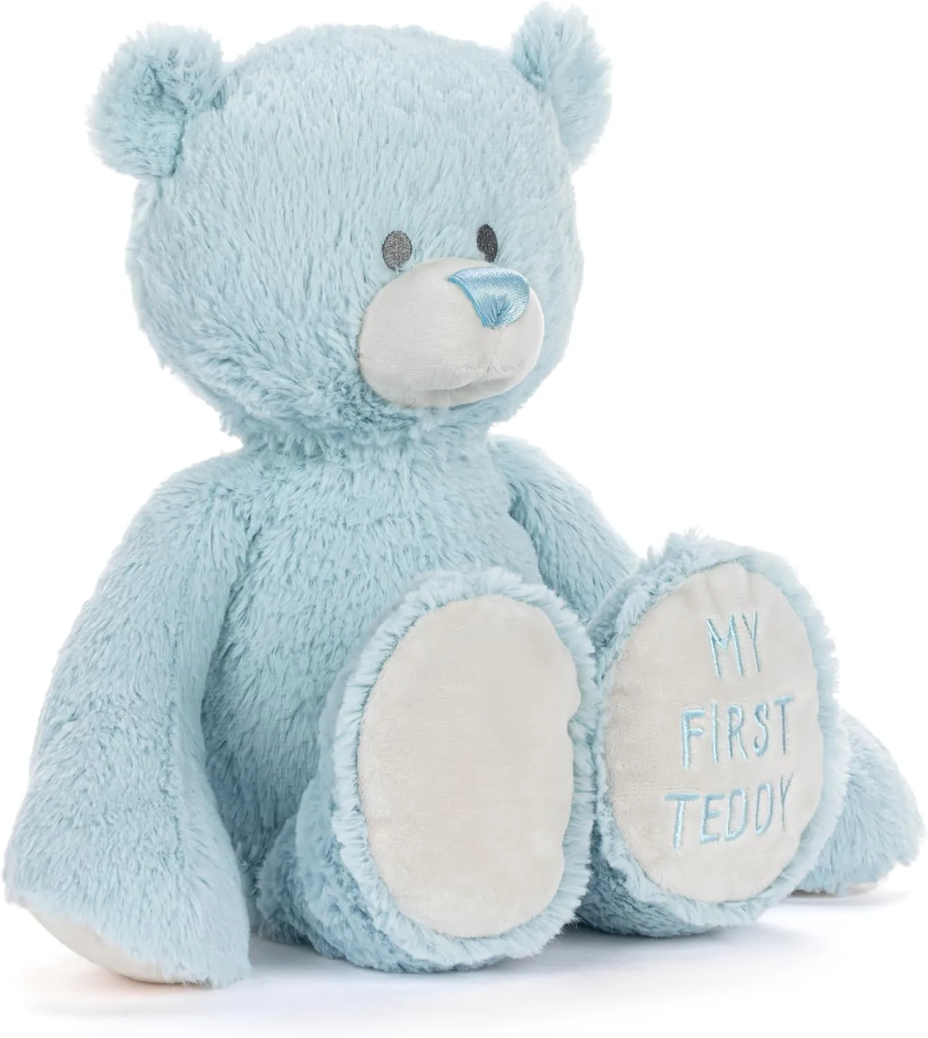 12 x 11 Inch, Ultra Soft Polyester, Huggable, Cuddly, Toy, Stuffed Plush Animal, Blue, pink nostalgic helper My First Teddy Bear DEMDACO Welcome to The World, 
