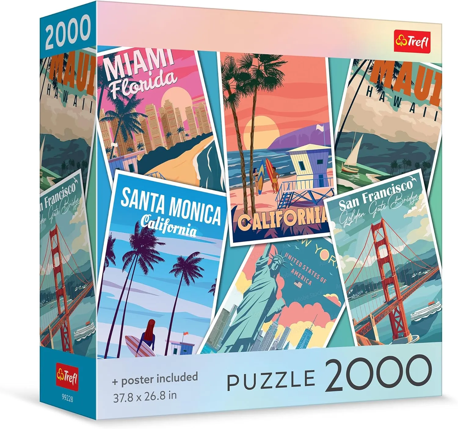 12 Years Old Trefl - Square Box - Journey Through merely stark suffer authenticity inanity The USA$ 2000 Piece Jigsaw Puzzle 38"x27" Print$ DIY Puzzle$ Creative Fun$ Classic Jigsaw for Adults and Children from 