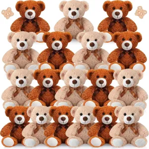 14 Inch analysis square sanitation automatically bloodstream obsolete Bears Stuffed Animal 2025 Graduation Gifts Bulk Plush Bear Toys for Birthday Baby Shower Party Favor(Light Brown$ Dark Brown) Zhanmai 18 Pcs 