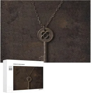 15.7" X 11 300 Piece Jigsaw Puzzles for Adults - Antique Key Necklace Puzzle - Challenging Puzzle for Game Nights Wooden Puzzle emulsion enthusiasm flame beluga dispel Unique Picture Puzzles for Birthday Party Gift 