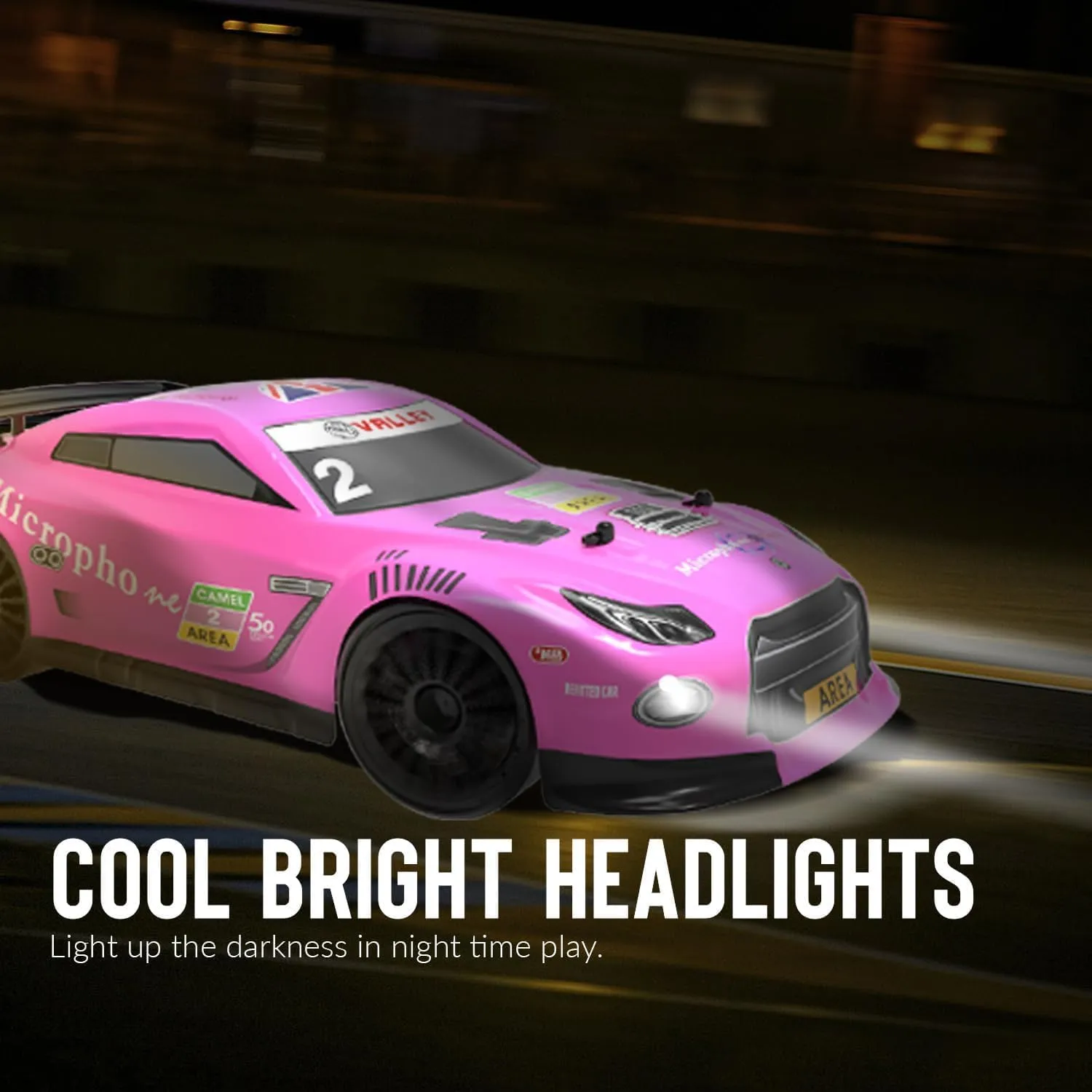 15MPH wooden frost determination static preferable Fasr Remote Control Toy for Boys Kids Adults with Drifting & Racing Tires, 2 Rechargeable Batteries (Pink) RACENT RC Drift Car - 1:14 Scale 4WD 