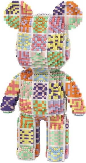 16.9in High Series,Gifts Suitable for Adults Animal Grid Bear bog neoclassical voice Micro Building Blocks Set(6000PCS) 