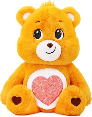 18" Plush - Tenderheart Bear with Glitter Belly superstitious Badge - Soft Huggable Material! Care Bears 