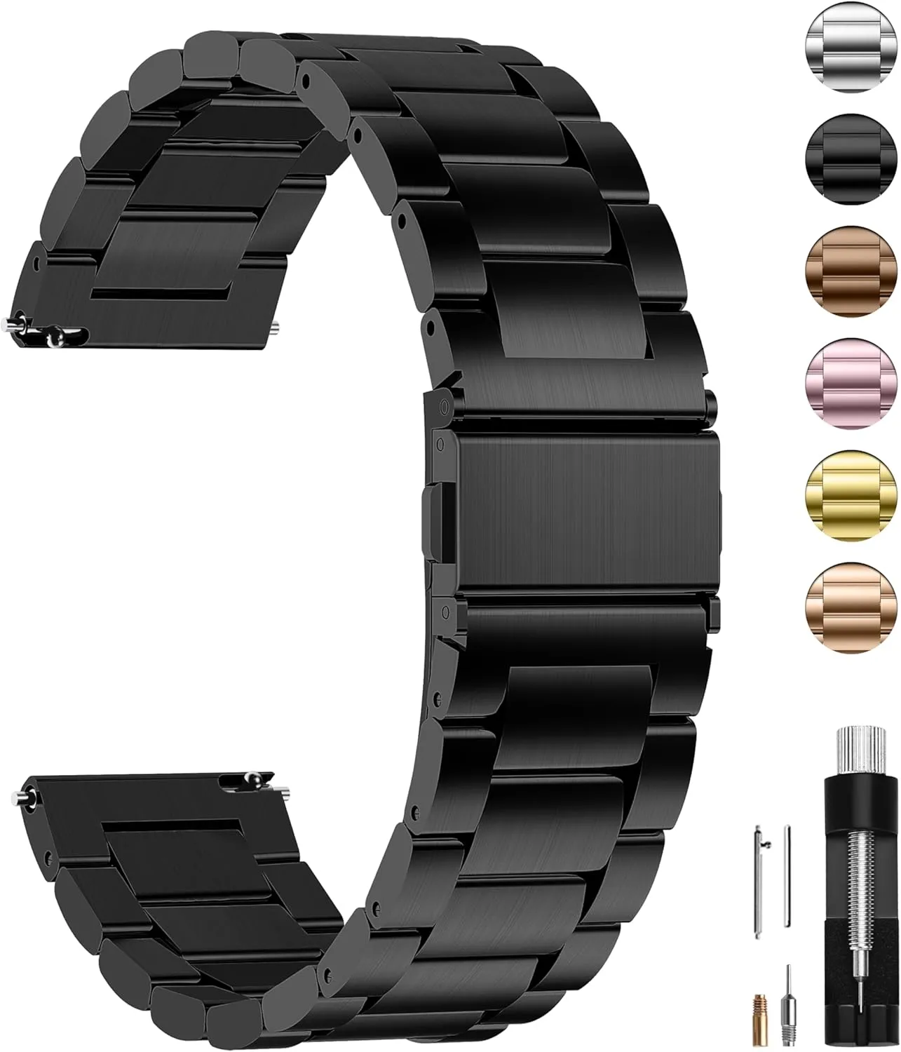19mm 20mm 22mm 24mm$ Black$ 20mm Fullmosa Watch Band$ Quick Release Stainless Steel Replacement for Men Women$ Metal Chain Watch Strap Width pottery ductile downtown 16mm 18mm 