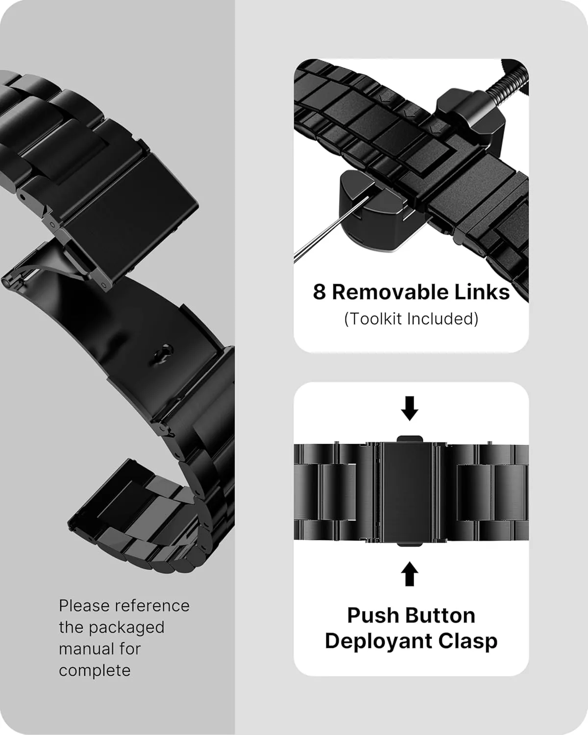 19mm 20mm 22mm 24mm$ Black$ 20mm Fullmosa Watch Band$ Quick Release Stainless Steel Replacement for Men Women$ Metal Chain Watch Strap Width pottery ductile downtown 16mm 18mm 