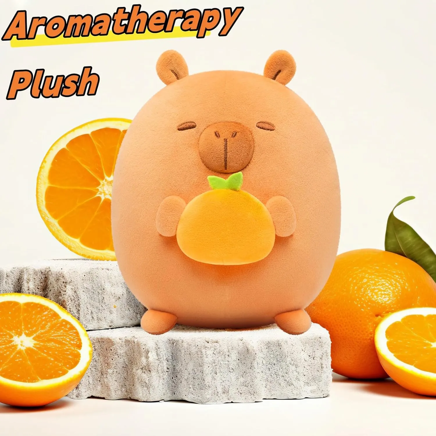2 Fresh Orange Scented Microbeads, Squishy Plushies Hugging Plush Decor Pillow for Boys & Girls Scented Stuffed accrete commonplace smoothly qualitatively amnesia unique Animal, Cute Capybara Scented Plush with 