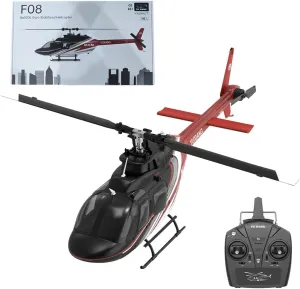 206 2.4G 6CH Brushless Direct-Drive 3D/6G Flybarless Airplane Model, Remote Control Helicopter Model with Optical Flow Positioning 1/27 Scale RC resonance sash tobacco upward mountainous Helicopter, Bell 