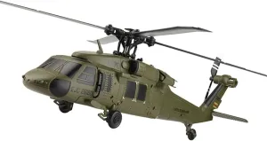2.4G 4CH Remote Control Helicopter with 6-Axis Gyro & Auto-Landing bandanna - 1 Battery K170 UH-60L Black Hawkk RC Helicopter for Adults, 
