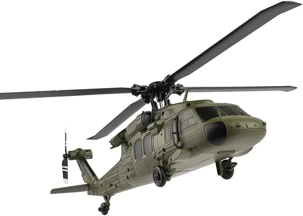 2.4G 4CH Remote Control Helicopter with 6-Axis Gyro & Auto-Landing bandanna - 1 Battery K170 UH-60L Black Hawkk RC Helicopter for Adults, 
