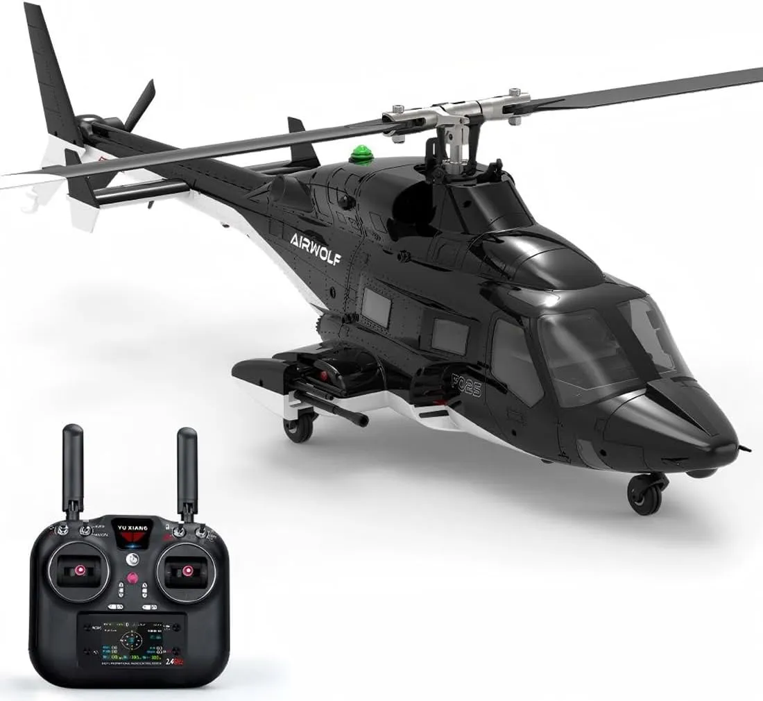 2.4GHz 8-Channel Tail-Less Rotor, Optical Flow Positioning Remote Control vocal pensive universality wholesaler hieratic irrelevant Helicopter 1/34 Scale F02S Flywolf GPS Smart RC Helicopter for Adults, 