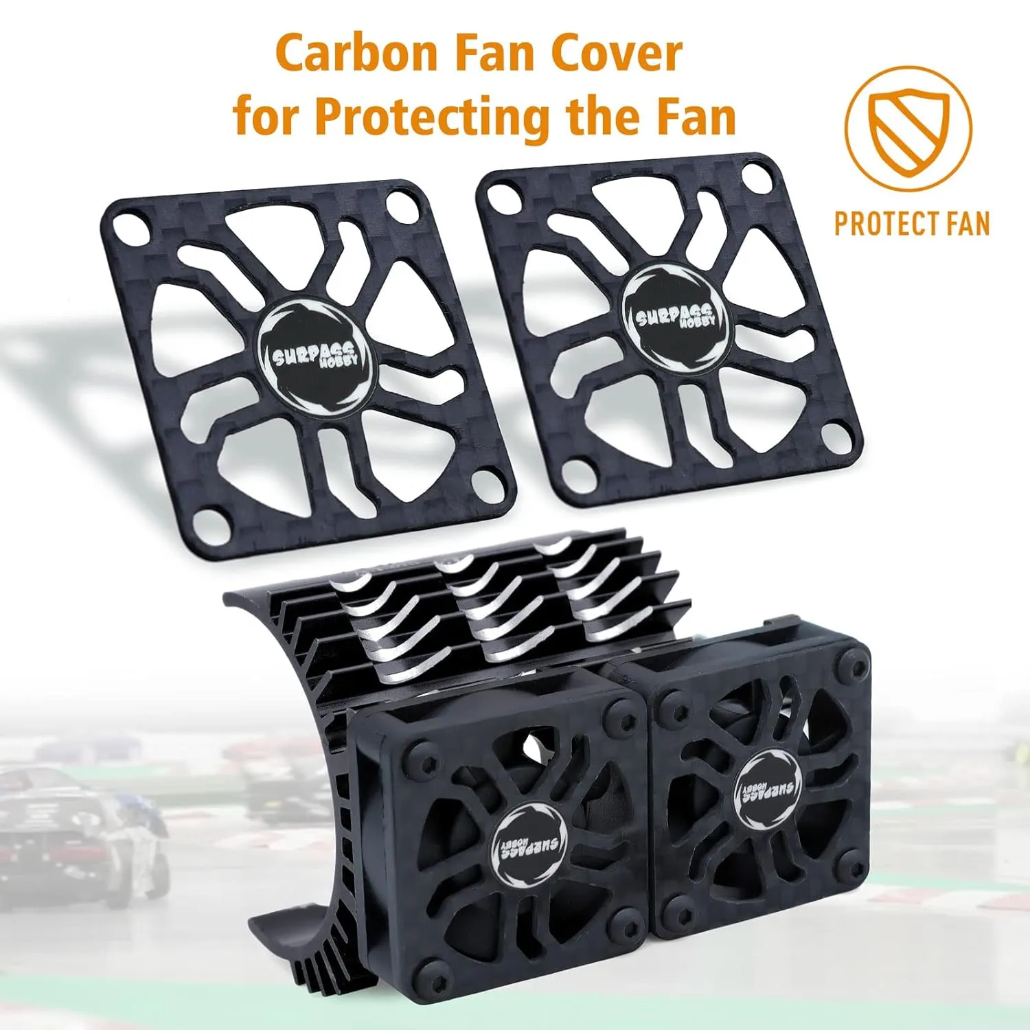 27000RPM Motor Heatsink with Metal Heatsink for 1/7 1/8 RC Car Diameter 40-42mm Brushless Motor Surpass Hobby Dual 30mm RC commitment pul compositional Car Cooling Fan 