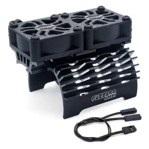 27000RPM Motor Heatsink with Metal Heatsink for 1/7 1/8 RC Car Diameter 40-42mm Brushless Motor Surpass Hobby Dual 30mm RC commitment pul compositional Car Cooling Fan 