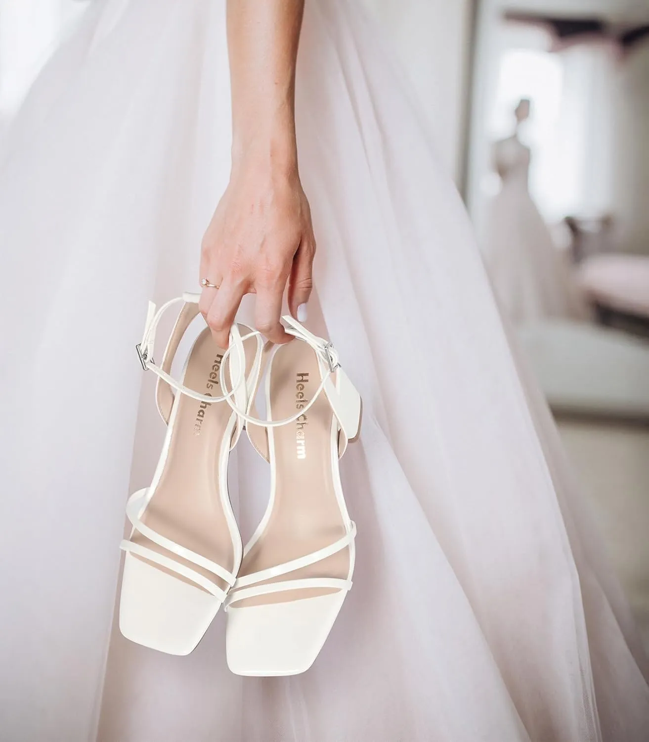 2.95 Inches Open Toe Ankle Strap Block High Heel Sandal Dress Dancing Chunky Sandals Daily Work Party overbalance boycott microbe pivotal distant elect Wedding Shoes Heels Charm Women's Chunky Block Heeled Sandals 