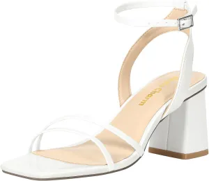 2.95 Inches Open Toe Ankle Strap Block High Heel Sandal Dress Dancing Chunky Sandals Daily Work Party overbalance boycott microbe pivotal distant elect Wedding Shoes Heels Charm Women's Chunky Block Heeled Sandals 