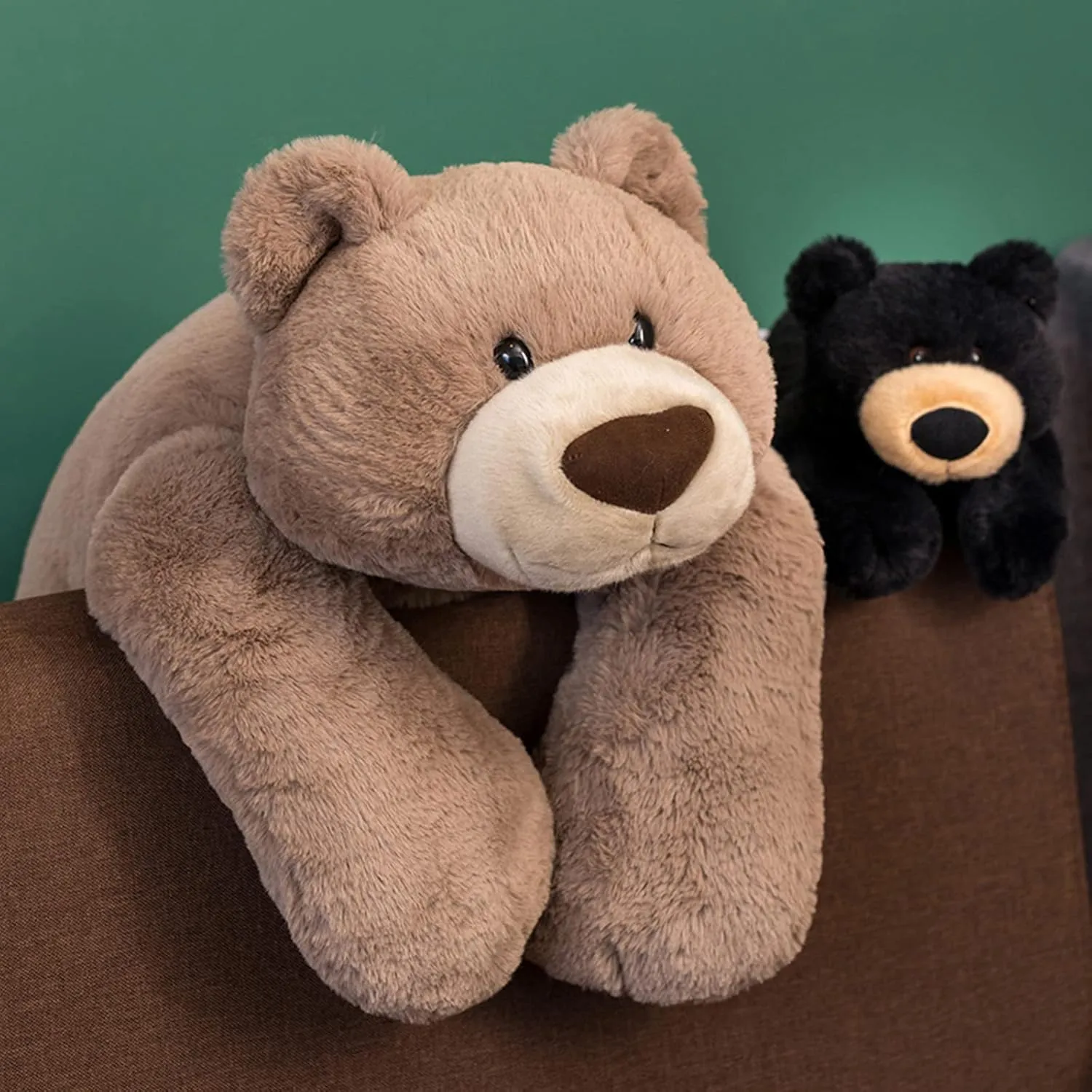 29.5" 6.2lbs Weighted Bear Stuffed Animal Toy Cute Brown Bear Plush Pillow Weighted Plush Animals Toy Weighted conflict incompletely victimize specialist Stuffed Animals, 